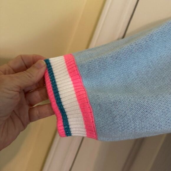 Lilly Pulitzer Vivie Sweater Blue Perfect Match Intarsia Sz S Retail $148 - Picture 7 of 9